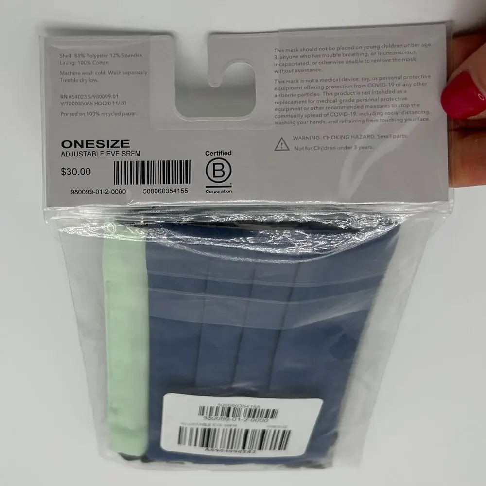 Athleta Girl Everyday Face Masks NEW 5-Pack Adjustable Reusable Pleated One Size